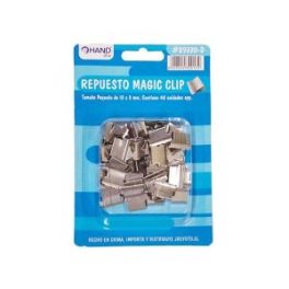 REPUESTO MAGICCLIP,13x3mm.PLATA,48u HAND // 89330-D