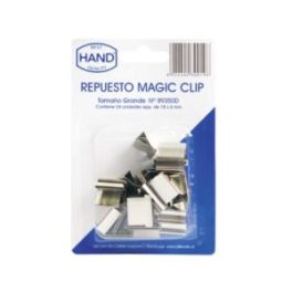 REPUESTO MAGICCLIP,18x6mm.PLATA,24u HAND // 89350-D