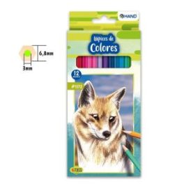 LAPICES 12 COLORES HEXAGONALES HAND // 1172