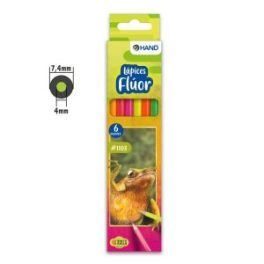 LAPICES 6 COLORES FLUORESCENTES HAND // 1103