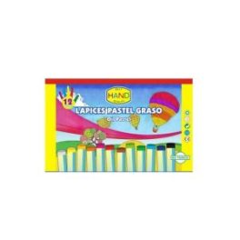LAPIZ PASTEL GRASO,12 COLORES, HAND // 45268