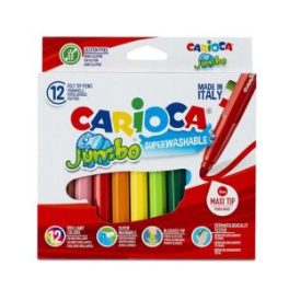 PLUMONES JUMBO 12 COLORES CARIOCA // 40569