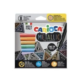 PLUMONES METALLIC FINA 8 COLORES CARIOCA // 43162