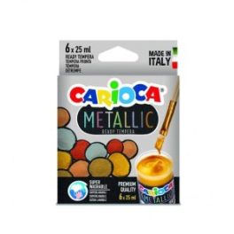 TEMPERA METALLIC 6 COLORES 25ml CARIOCA // KO026