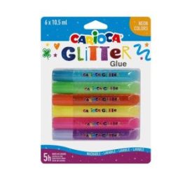 COLA GLITTER 10,5ml 6 COLORES NEON CARIOCA // 42111