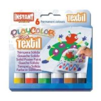 TEMPERA SOLIDA TEXTIL 6 COLORES PLAYCOLOR // 10401