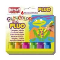 TEMPERA SOLIDA FLUORESCENTE 6 COLORES PLAYCOLOR // 10431