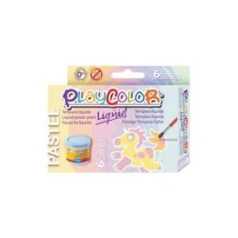 TEMPERA LIQUIDA PASTEL 40ml PLAYCOLOR 6 COLORES // 16801