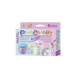 PINTURA ACRILICA PASTEL 40ml PLAYCOLOR 6 COLORES // 20521