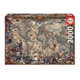 PUZZLE 2000 PCS 96x68cm MAPA DE PIRATAS // 18008