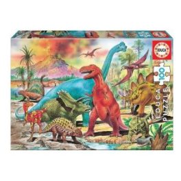 PUZZLE 100 PCS 28x20cm DINOSAURIOS // 13179