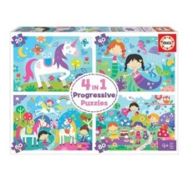 PUZZLE INF. 20+40+60+80 PCS 4+ MUNDO FANTASIA // 18905