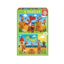 PUZZLE 2x48 PCS, DRAGONES Y CABALLEROS // 17151