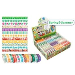 CINTA CREATIVA 60 ROLLOS 15mm x 10mt SPRING SUMMER INFO // 7744-04