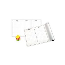 TABLERO ADHESIVO KANBAN 10un 50x30cm BLANCO INFO // 8761-08