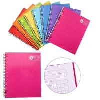 CUADERNO UNIV. 100 HJS. LISO COLOR TAPA DURA ESPIRAL DOBLE 7MM