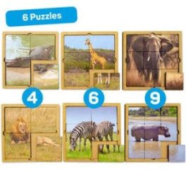 PACK 6 PUZZLES ANIMALES SELVA 4,6,,9 55101