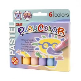 TEMPERA SOLIDA PASTEL PLAYCOLOR 6 COLORES // 18401