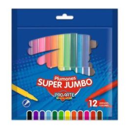 PLUMON PROARTE 12 COLORES SUPER JUMBO