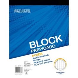 BLOCK PREPICADO PROARTE CARTA 80 HJ 7mm