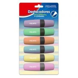 SET DE DESTACADORES PROARTE PASTELES 6 UNI 6 COLORES SET DE DESTACADORES PROARTE PASTELES 6 UNI 6 COLORES