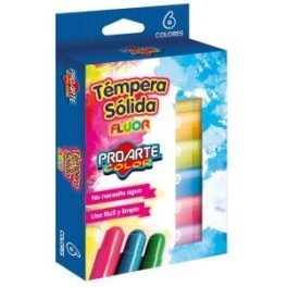 TEMPERA PROARTE SOLIDA 6 COLORES NEON