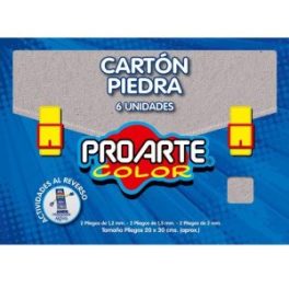 EST.CARTON PIEDRA PROARTE 6 PLIEGOS 20x30cm