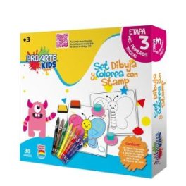 SET DIBUJA Y COLOREA CON STAMP PROARTE KIDS