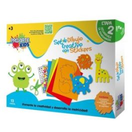 SET DIBUJO CREATIVO CON STICKERS PROARTE KIDS