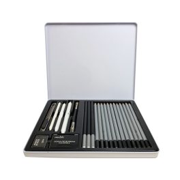 SET DIBUJO ARTISTICO PROARTE 22 PIEZAS CAJA METALICA