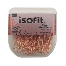 CLIPS ISOFIT DESING WOMAN METAL 33MM C/PLAST 100 UNI