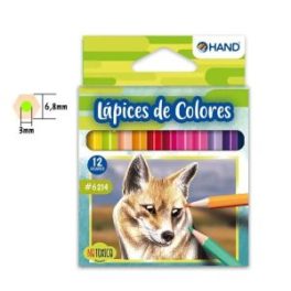 LAPICES 12 COLORES HEXAGONALES CORTO HAND/ 6214/ 6214