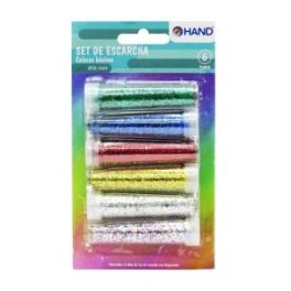 ESCARCHA GLITTER BASICO 7 GM X 6 COL/ EG-5569/ EG-5569