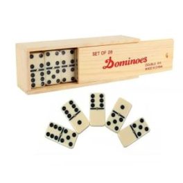 DOMINO,FICHA 50x25x10 MM.CAJA MADERA/ 5010D/ 5010D