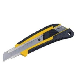 CUCHILLO CUTTER BLOQ-AUTOM GOMA CON 1 HOJA 18mm TAJIMA - LC-560