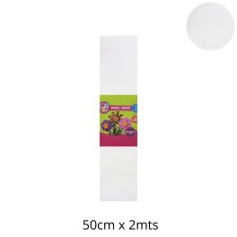 PAPEL CREPE 10 PLIEGOS COLOR BLANCO 50X200CM