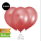 GLOBOS LISOS METALICOS ROJO 50UN