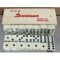 SET DOMINO 28 PCS EN CAJA DE MADERA 18,3X6,2 CM