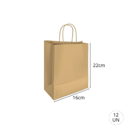 BOLSA PAPEL KRAFT 16X22CM
