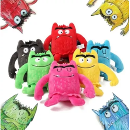 6 Peluches Del Monstruo De Colores De 15cm Juguete Emociones