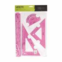 SET GEOMETRIA ULTRAFLEXIBLE 30CM 4PZS (008) NEOLITE