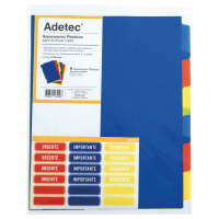 SEPARADOR CARTA 6 POSICIONES VINILICO ADETEC - 6 UNI