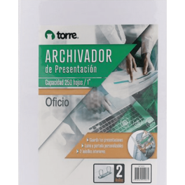 ARCHIVADOR OFICIO TORRECON PRESENTACION 2 AROS 1.0 BLANCO