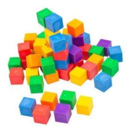 CUBOS DE COLORES 2 X 2 CM. 100 PIEZAS B83-2