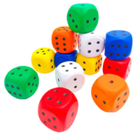 DADOS PUNTOS SOFT 6CM.12 UNID. KK3431506 (1-60)