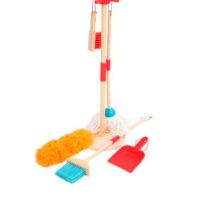 KIT DE ASEO Y LIMPIEZA MADERA 6 PZAS (12)