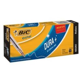 LAPIZ PASTA BIC DURA+ 12U NEGRO