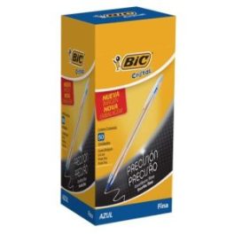 LAPIZ PASTA BIC CRISTAL FINO 0,8MM DURA+ 50U AZUL