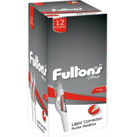 CORRECTOR LIQ. LAPIZ PTA. METALICA BLANCO FULTONS