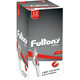 CORRECTOR LIQ. LAPIZ PTA. METALICA BLANCO FULTONS